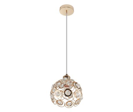 Lampa cu pandantiv Florence Glam auriu francez cu cristale, 20 cm diametru