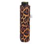 Mini umbrelă manuală, Perletti, model leopard, culoarea maro scorțișoară thumbnail 2