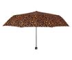 Mini umbrelă manuală, Perletti, model leopard, culoarea maro scorțișoară thumbnail 1