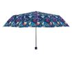 Mini umbrelă manuală, Perletti, model floricele, culoarea albastru thumbnail 1