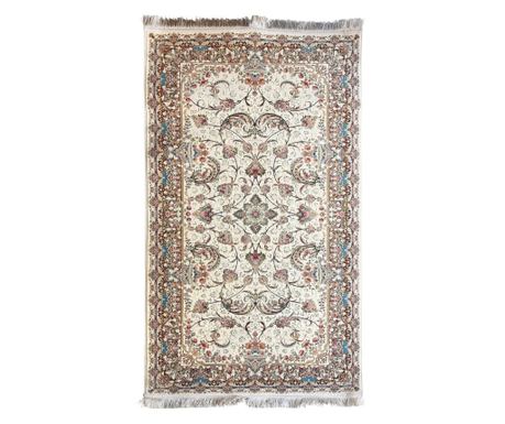 Κρεμ καρέκλα με κλασικό σχέδιο 80x150 εκ. από μετάξι και βαμβάκι για υπνοδωμάτιο