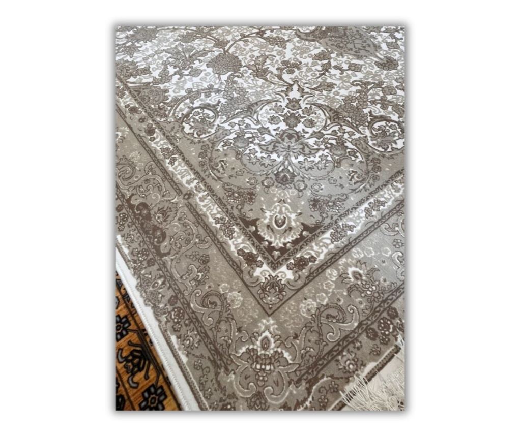 Krémový koberec s klasickým designem 120x180cm hedvábí a bavlna do obývacího pokoje - 2