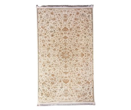 Kremast preproga s klasičnim dizajnom 150x225 cm svila in bombaž za dnevno sobo