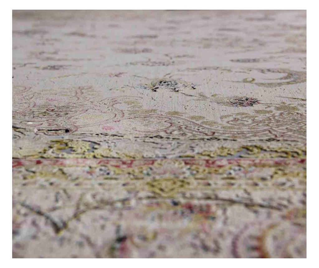 Krémový koberec s klasickým designem 120x180cm hedvábí a bavlna do obývacího pokoje - 2