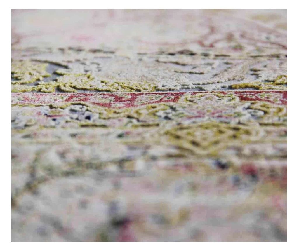 Krémový koberec s klasickým designem 120x180cm hedvábí a bavlna do obývacího pokoje - 3