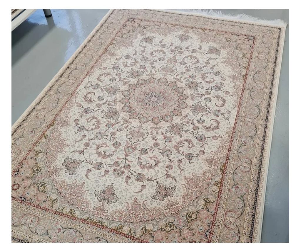 Krémový koberec s klasickým designem 120x180cm hedvábí a bavlna do obývacího pokoje - 6