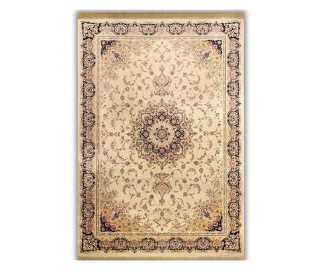 Κρεμ καρέκλα με κλασικό σχέδιο 150x225 εκ. μετάξι και βαμβάκι για σαλόνι