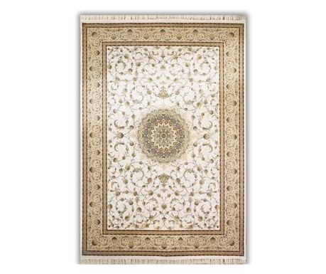Kremasti tepih s klasičnim dizajnom 120x180cm svila i pamuk za dnevni boravak