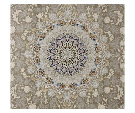 Μπεζ χαλί με κλασικό σχέδιο 200x300 εκ. από μετάξι και βαμβάκι