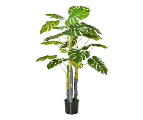 Mesterséges növény, cserepes monstera, zöld, 120 cm