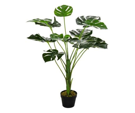 Mesterséges növény, cserepes monstera, zöld, 85 cm