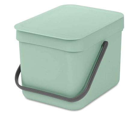 Coș de gunoi Brabantia Sort&Go 1005515, 6 l, Mâner, Montare pe perete, Verde deschis