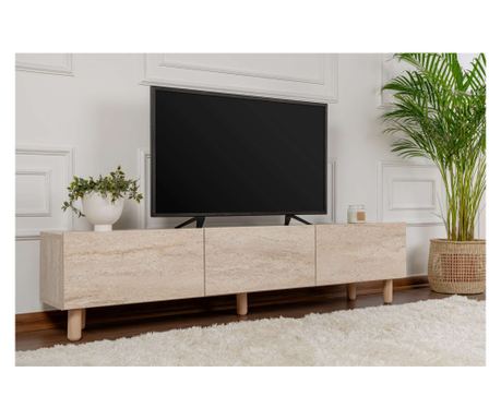 TV komoda nizka Alvin - travertin