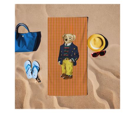 Osuška na pláž Teddy Bear - oranžová