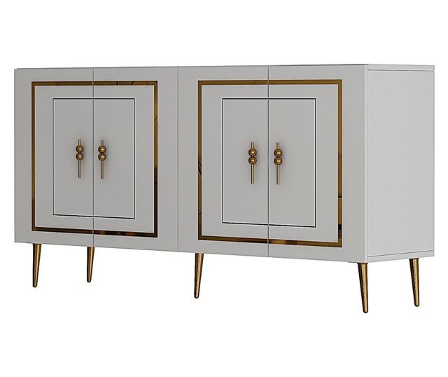 Komoda Piero KB150 - biała, złota