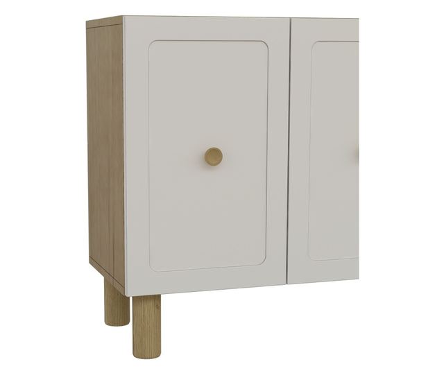 Console, Sapphire Oak, White