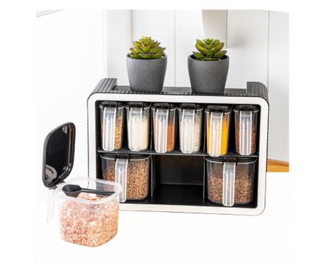 Set staklenki za začine (10 komada) BNM-9516 - Antracit