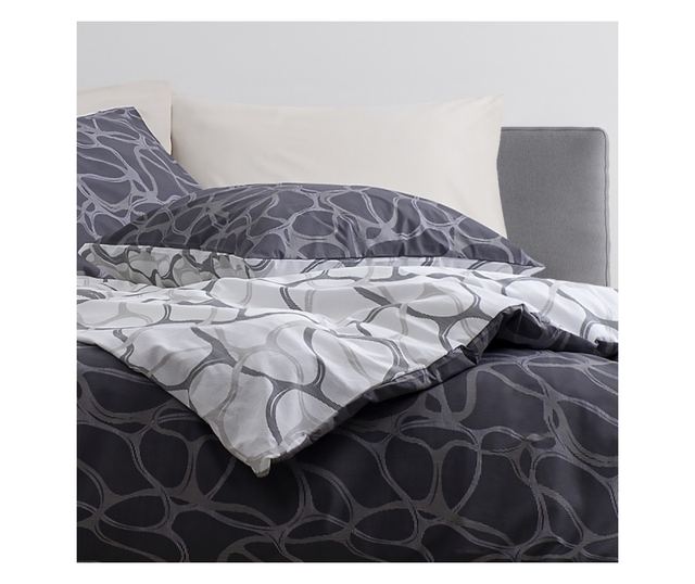 Double Bedding Set, Majoli Bahar Home Collection, 100% Ranforce Cotton, 144 TC, 4 Pieces (Duvet Cover 200x220cm, Sheet