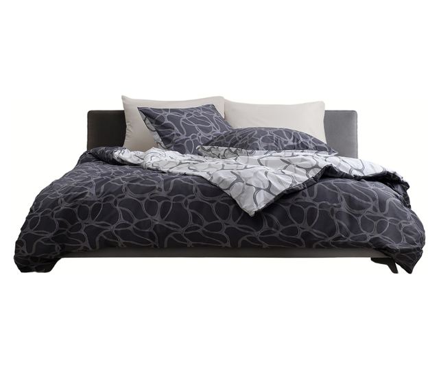 Double Bedding Set, Majoli Bahar Home Collection, 100% Ranforce Cotton, 144 TC, 4 Pieces (Duvet Cover 200x220cm, Sheet
