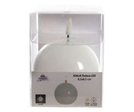 IDALIA LED sveča 9x9x11 cm bela