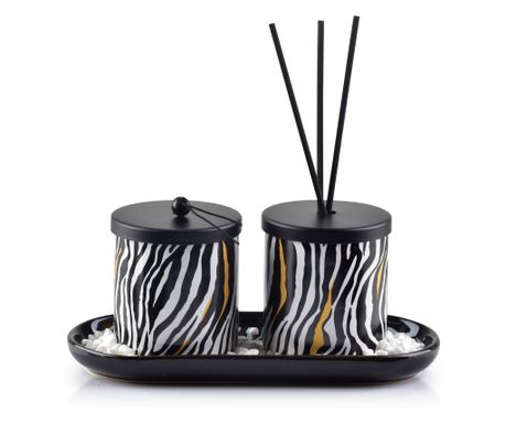 ZEBRA Vonný difuzér + svíčka 23x9xV9cm