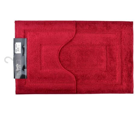 ZAC Set od 2 tepiha za kupaonicu 50x40/50x80cm crveni
