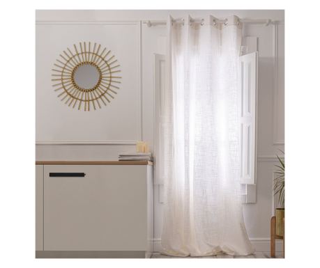 Zasłona lniana Basic 140x280 cm Biała