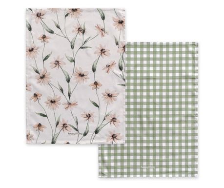 Πετσέτα κουζίνας (2 τεμ) Tinny bloom 70x50 εκ Πολύχρωμο