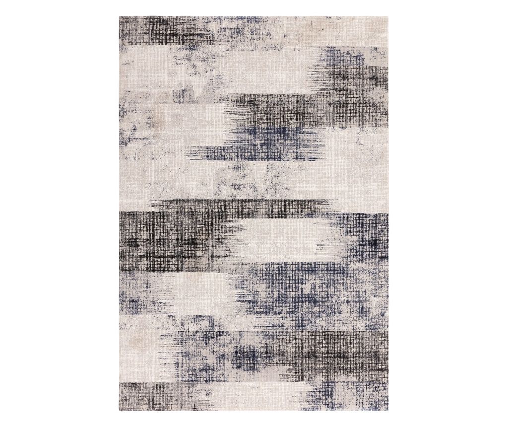 Χαλί Kuza 200x290cm Γραμμές Μπλε