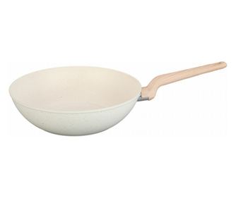 Oliver Voltz Nice OV54420E30 Wok serpenyő, 30 cm, márványbevonat, indukciós, bézs