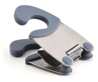 Suport Lingura Koken pentru oala, Clema pentru ustensile, din Oțel inoxidabil, Rezistent la Caldura, anticoroziv, Gri