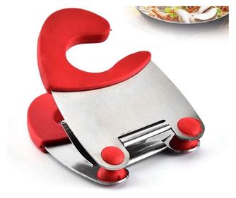Suport Lingura Koken pentru oala, Clema pentru ustensile, din Oțel inoxidabil, Rezistent la Caldura, anticoroziv, Rosu
