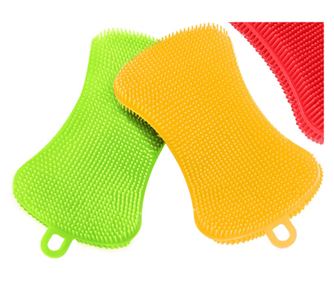 Set 3 bureti de vase multifunctional, Reutilizabili, pentru Bucatarie/Baie, Antibacterian, Multicolor, 12,5x7 cm