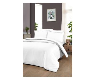 Lenjerie de pat dublu, La Romana, 100% bumbac satin, 300 TC, 6 piese(cearsaf de pilota 200x220cm, cearsaf pat 220x240 cm, 2 fete