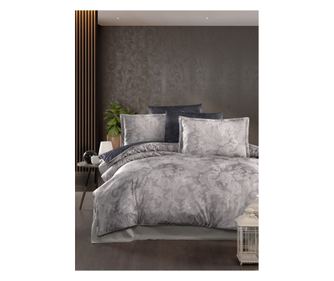 Спален комплект за двойно легло, La Romana, 100% памучен сатен, 300 TC, 6 части (плик за завивка 200x220 см, долен чаршаф 220x24