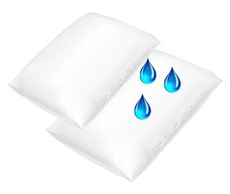 Комплект от 2 калъфки за възглавници Kotonia Home - Водоустойчив полиестер, 50x70 см, бели