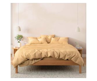 Чаршаф за спане Kotonia Home, 100% памук, цвят Olandina, 220x240 см, камила