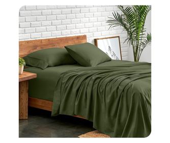 Чаршаф за спане Kotonia Home, 100% памук, цвят Olandina, 220x240 см, армейско зелено