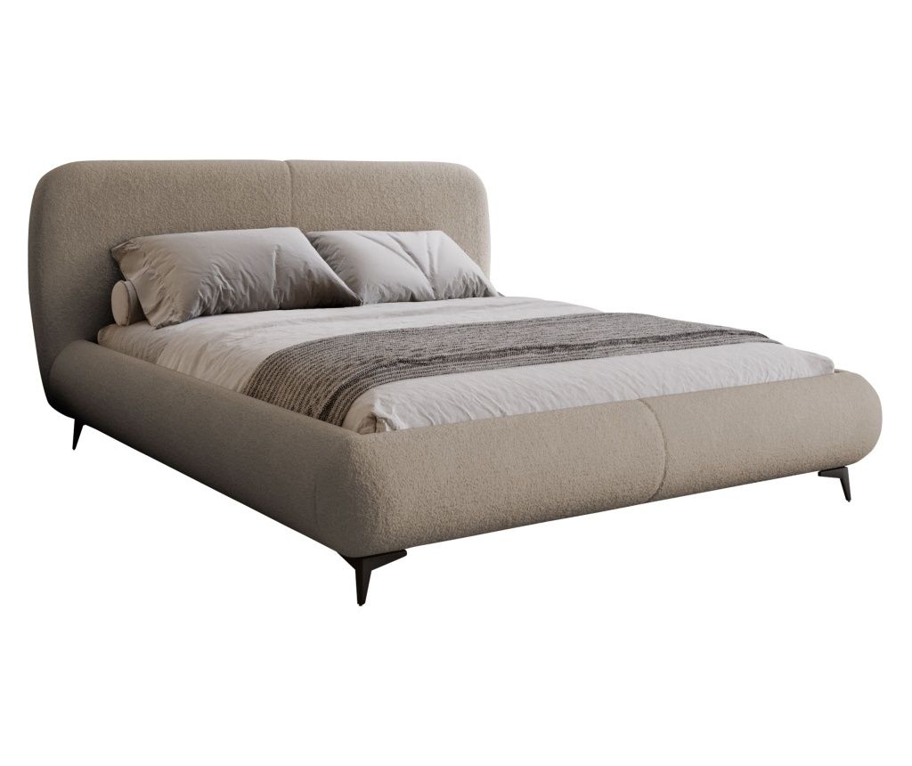 Pat tapitat cu recipient pentru lenjerie Nizori 140x200