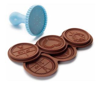 Kerek Ibili pogácsaszaggató, műanyag, 7 cm, kék