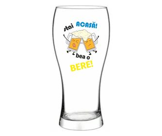 Ostanite DOMA! Popijte PIVO! Čaša za pivo