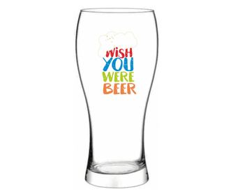 Čaša za pivo WISH YOU WERE BEER