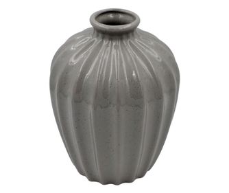 Szürke porcelán dekoratív váza 20x14cm