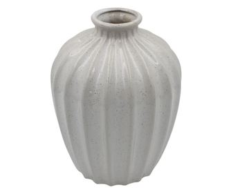 Fehér porcelán dekoratív váza 20x14cm