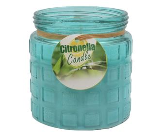 Illatos türkiz gyertya rovarellenes citronellával