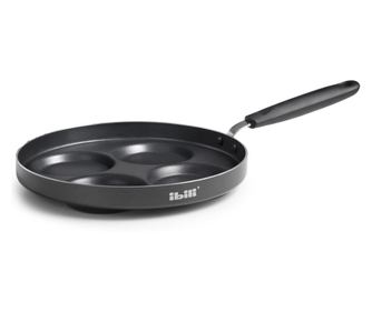 Tigaie mini-clatite Ibili-Indubasic, aluminiu, 44.5x26x4 cm, negru/argintiu