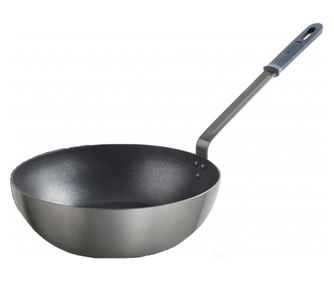 Професионален уок тиган Ibili-Titanio Chef, алуминий, 30x9.5 см, сребрист/син