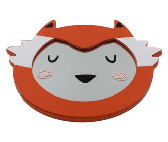 Okruglo ogledalo životinja 16x16 cm lisica