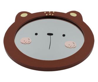 Okruglo ogledalo životinja 16x16 cm medvjed