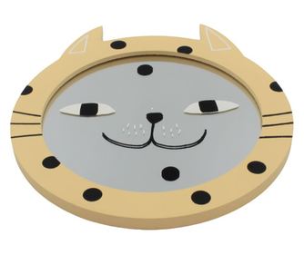 Okruglo ogledalo životinja 16x16 cm tigar